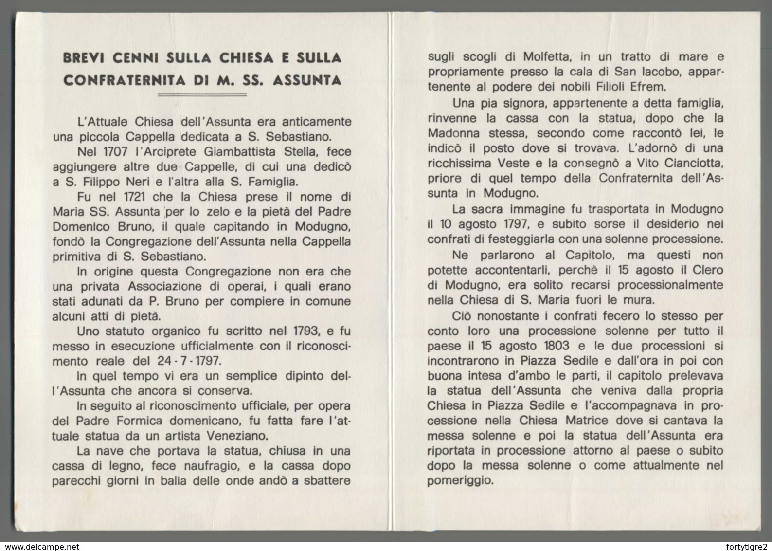 EM1740b MARIA ASSUNTA AL CIELO CHE SI VENERA IN MODUGNO APRIBILE Formato Cartolina - Religion & Esotericism