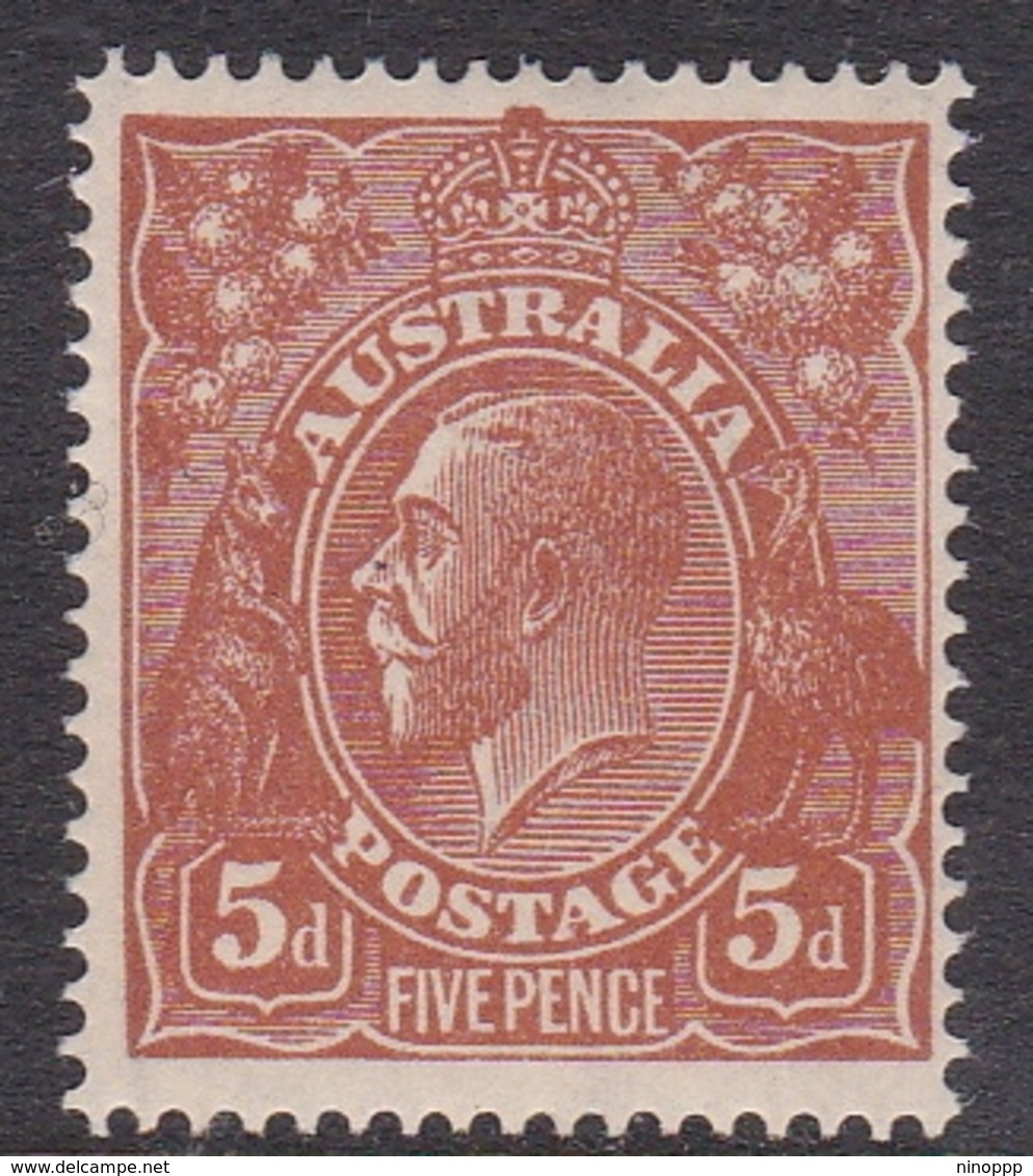 Australia SG 23 1915 King George V,5d Brown, Mint Hinged - Mint Stamps