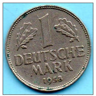 (r65)  GERMANY Fédéral Rép  1 MARK 1958 J - 1 Mark