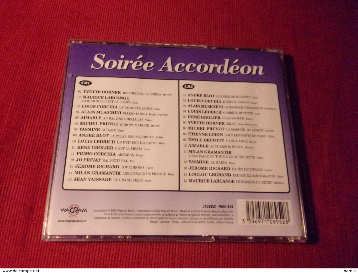 SOIREE ACCORDEON  COMPILATION 30 TITRES  D'YVETTE HORNER A MAURICE LARCANGE  DOUBLE CD - Compilations