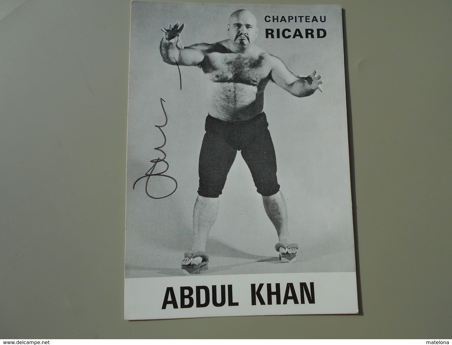 SPORTS CATCHEUR ABDUL KHAN  CHAPITEAU RICARD  CARTE 10,5 X 15 CM - Andere & Zonder Classificatie