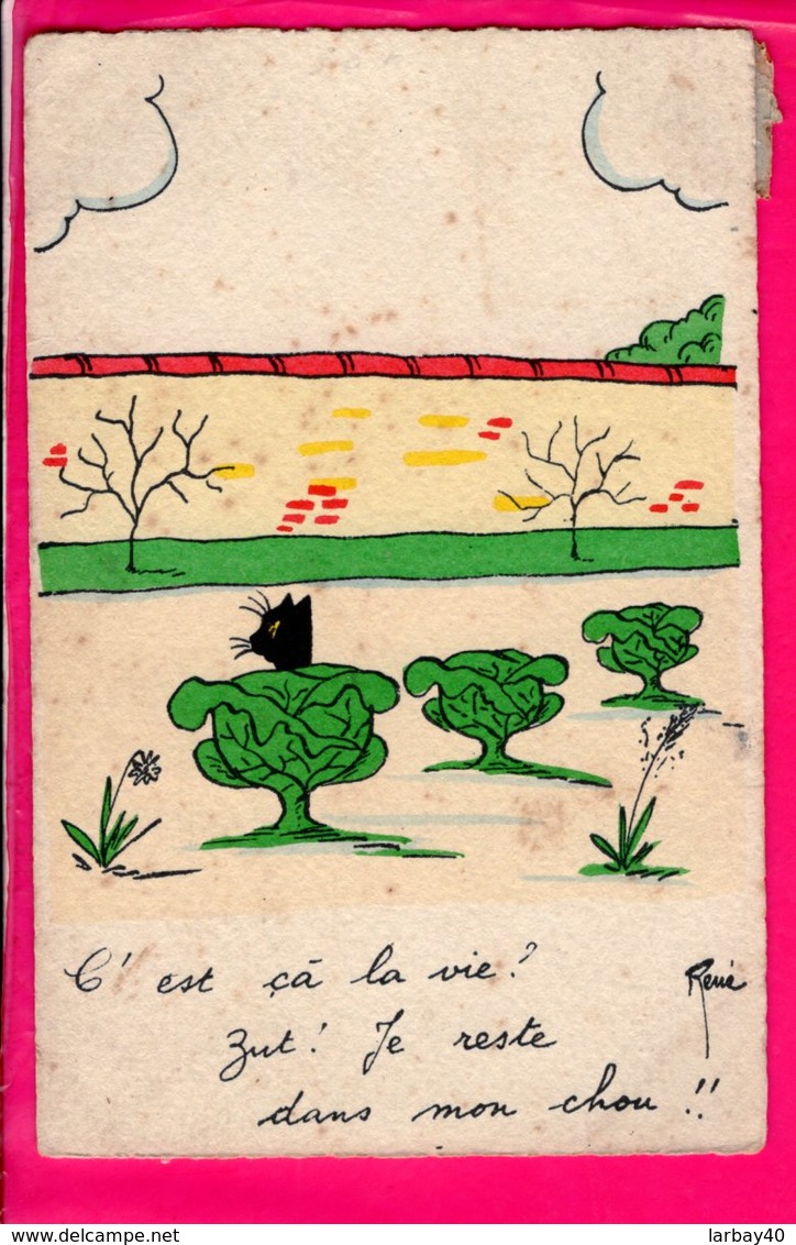 Cpa Carte Postale Ancienne  - Illustrateur Rene Chat - Andere & Zonder Classificatie