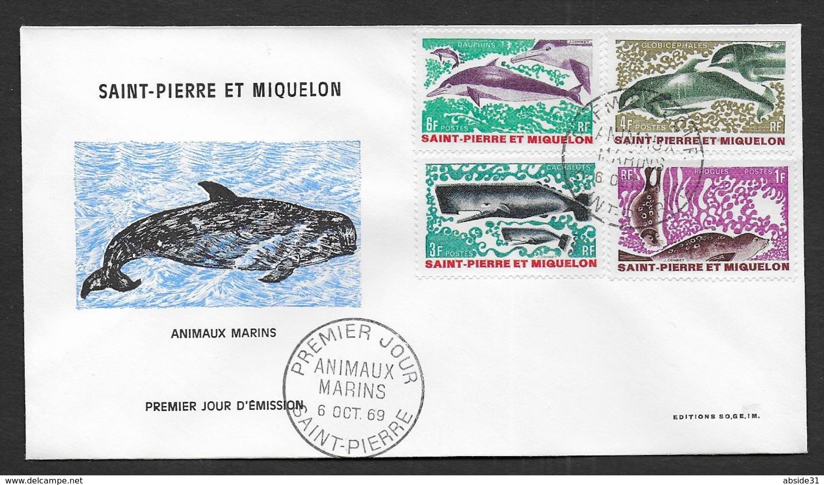 St Pierre Et Miquelon - N° 391 / 394  Sur FDC - ( Cote Des Timbres Oblitérés 12,00 € ) - FDC