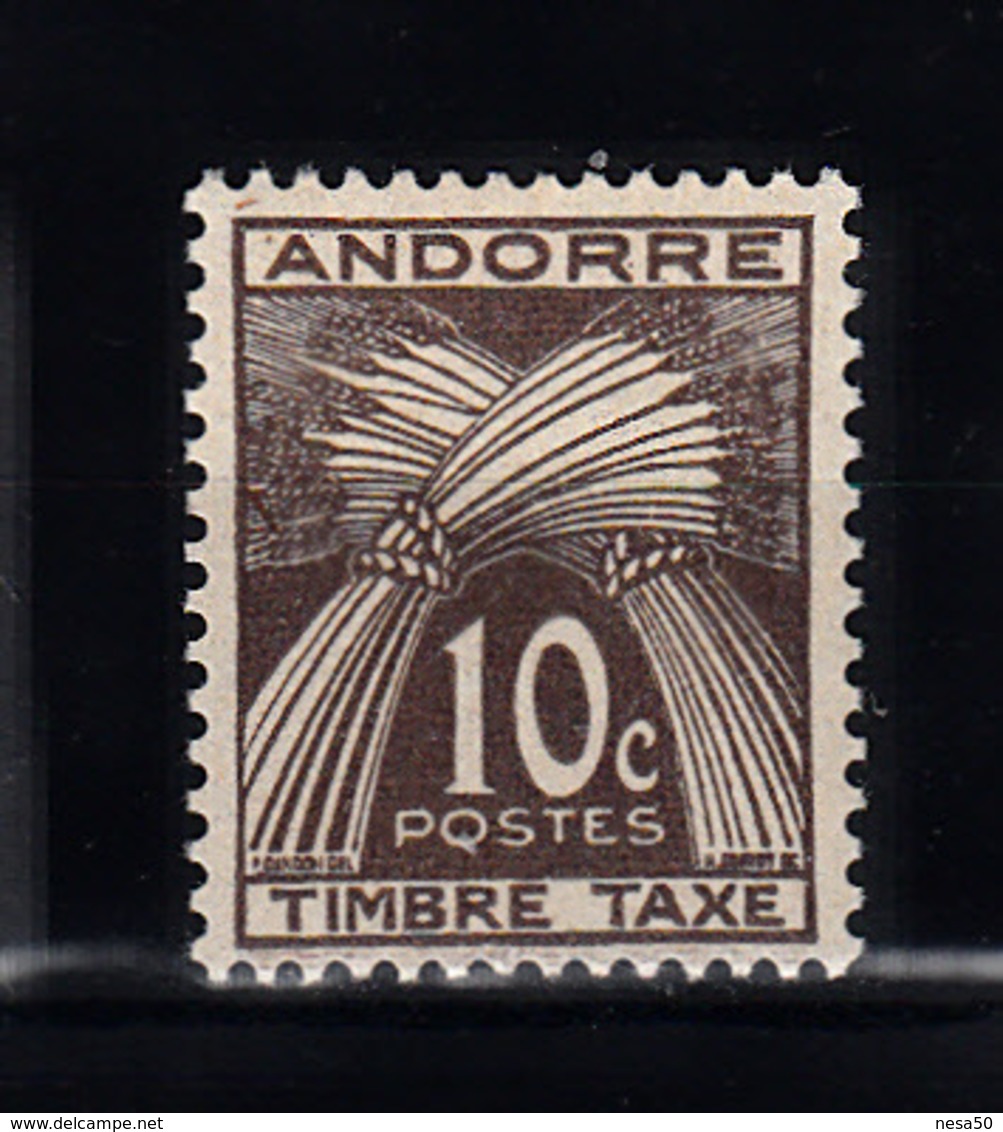 Andorra 1946 Mi Nr 32 Timbre Tax, Postfris - Nuevos