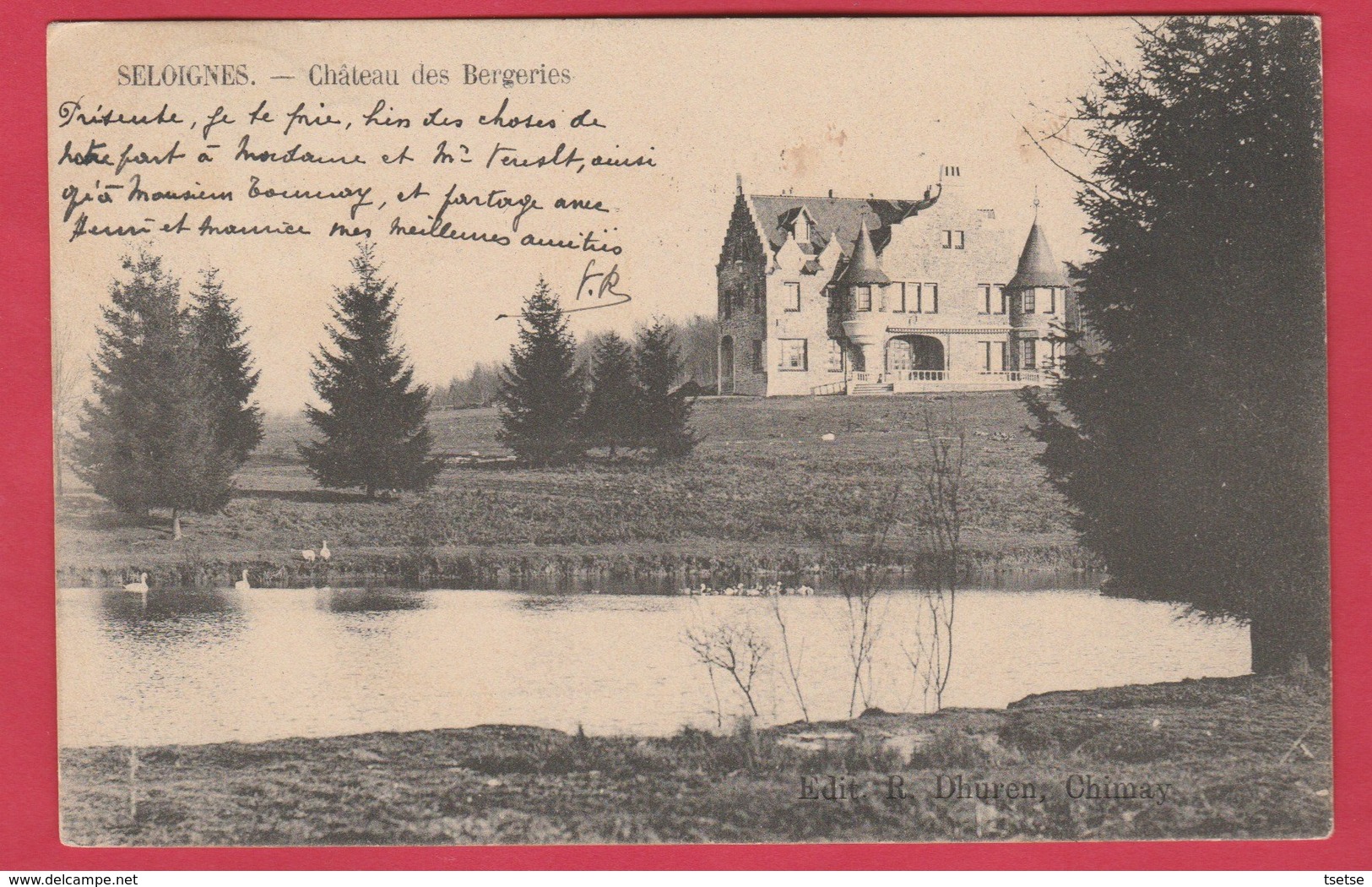 Seloignes - Château Des Bergeries - 1910 ( Voir Verso ) - Momignies
