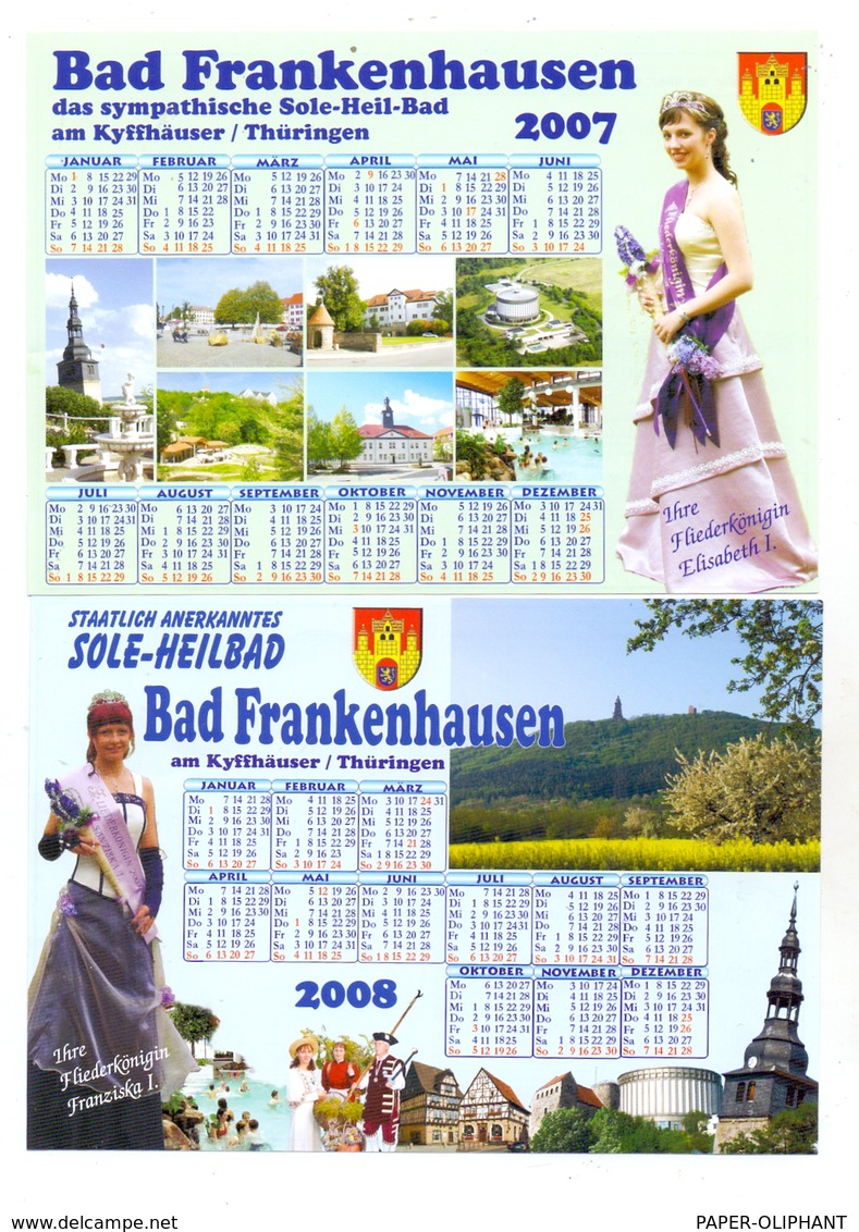 0-4732 BAD FRANKENHAUSEN, Fliederkönigin 2007 & 2008 - Bad Frankenhausen