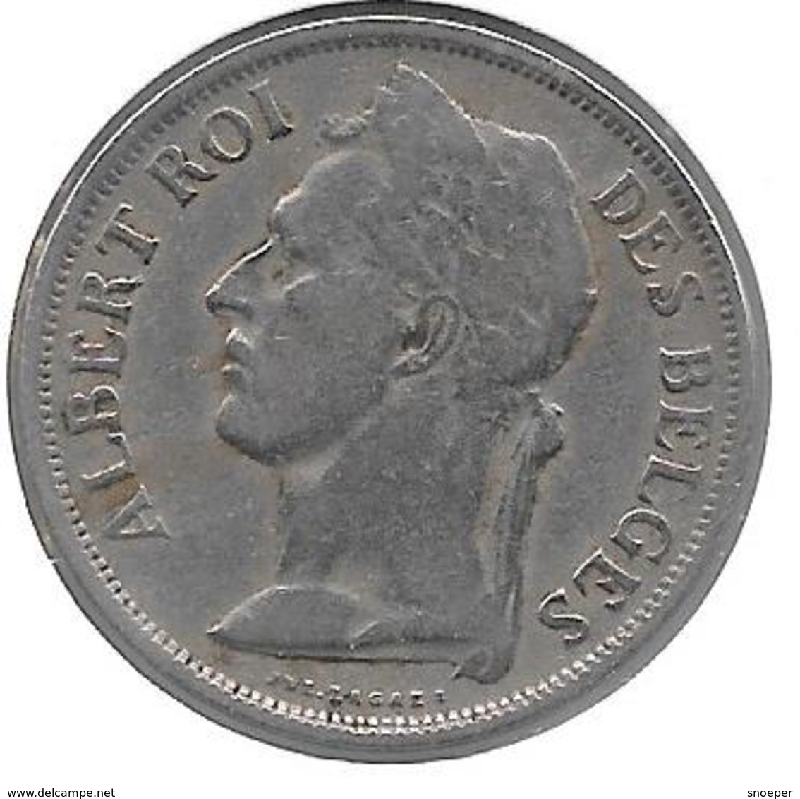 *belgium Congo 1 Franc  1930 French  Km 20   Vf - 1910-1934: Albert I