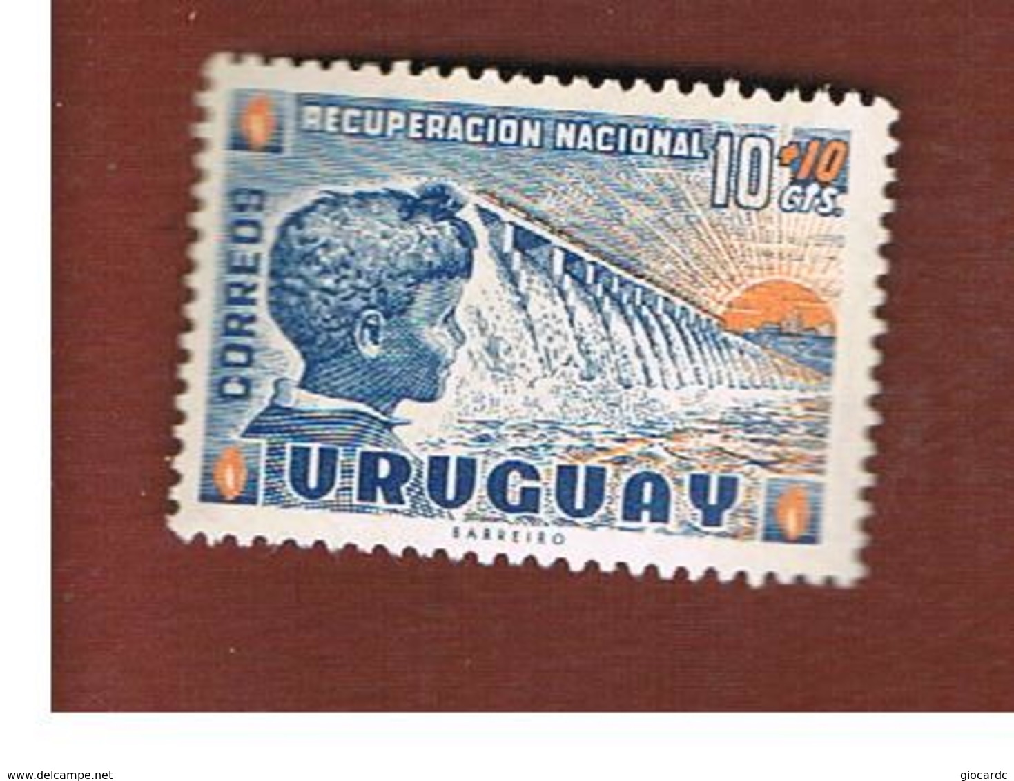 URUGUAY   -  SG  1120 -  1962 BOY AND DAM   - MINT ** - Uruguay