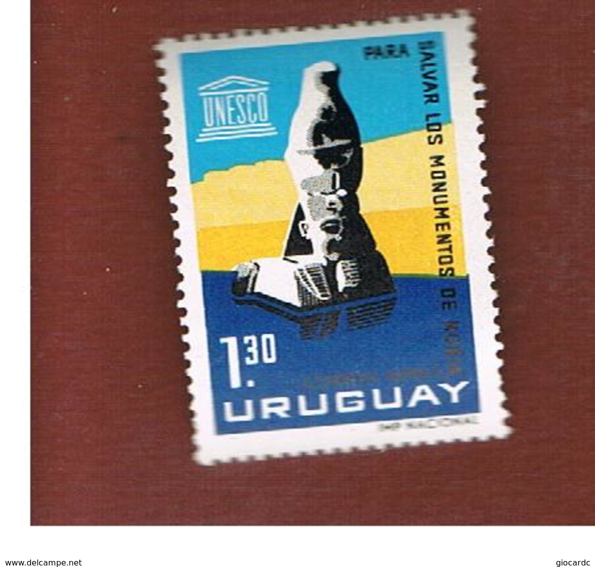 URUGUAY   -  SG  1245-  1964 UNESCO: SPHINX, SEBNA  - MINT ** - Uruguay