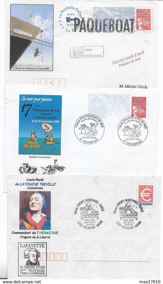 PAP De La Charente Maritime Lot De Plus De 50 Prêt A Poster Oblitérés - Prêts-à-poster: Other (1995-...)