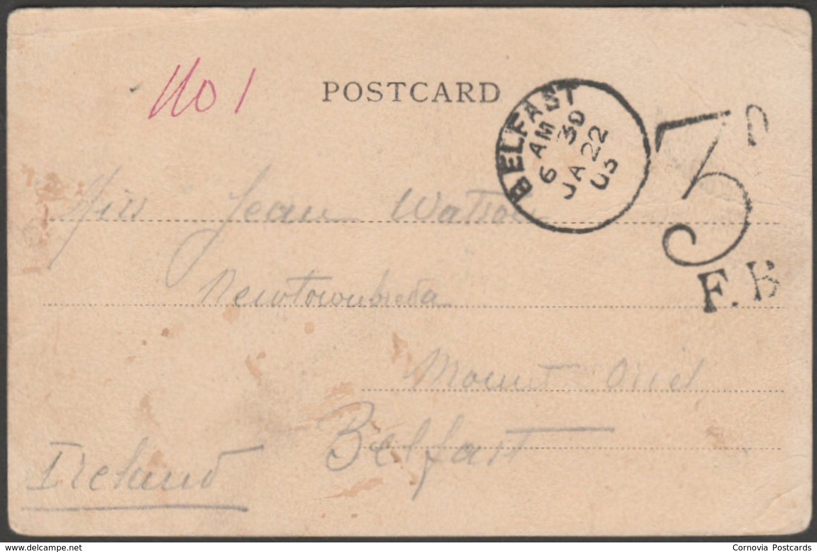 Les Pyramides Au Bord Du Nil, Gizeh, 1903 - U/B Postcard - 3d Foreign Branch Postage Due - Gizeh