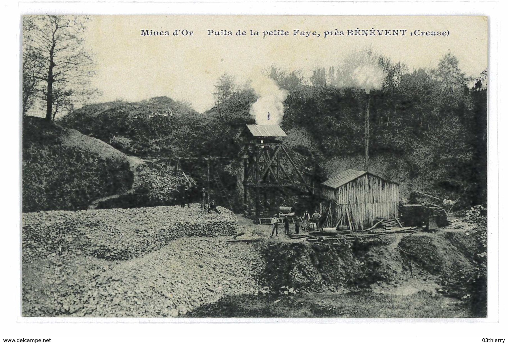 CPA 23 BENEVENT MINES D'OR PUITS DE LA PETITE FAYE - Benevent L'Abbaye