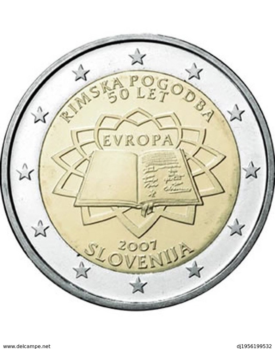 SLOVENIE 2€ "LES 50 ANS DU TRAITé DE ROME 2007" (UNC ET ISSUE DE ROULEAU) - Slovénie