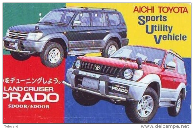 Télécarte JAPON * TOYOTA  PRADO (1395) Phonecard JAPAN * VOITURE * Auto CAR * TELEFONKARTE * - Cars