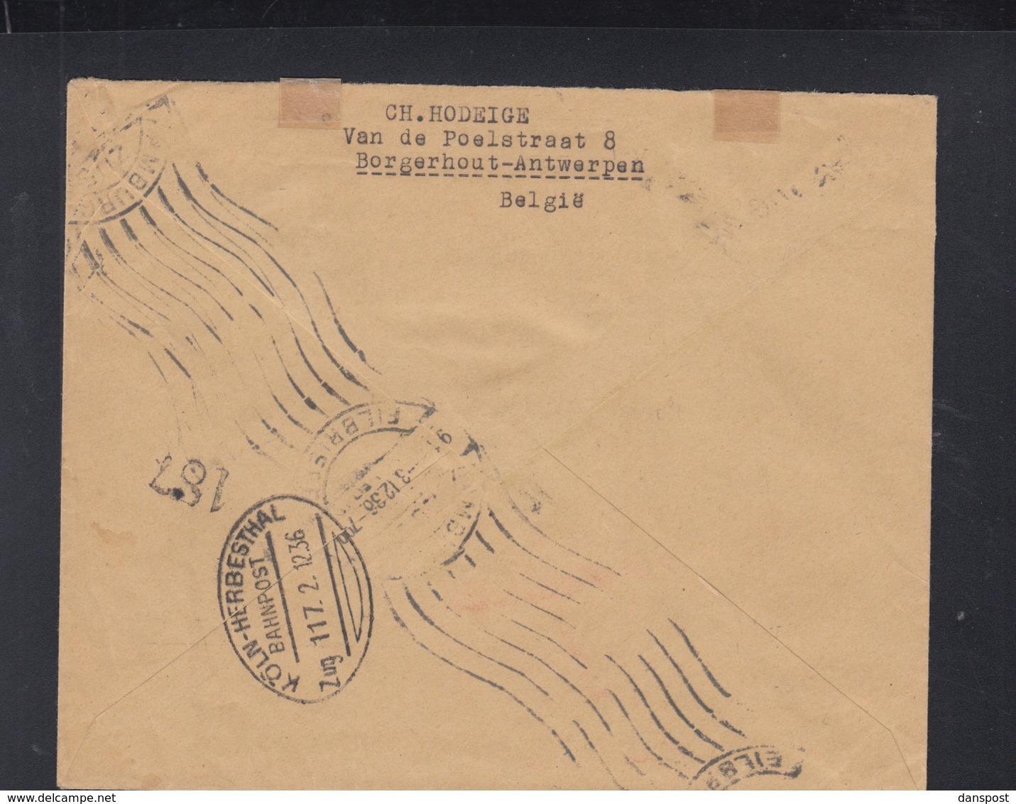 Belgien Expresbrief 1936 Nach Deutschland - Briefe U. Dokumente