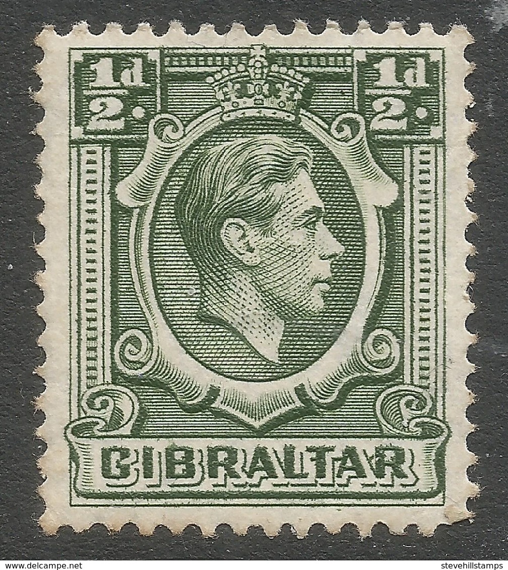 Gibraltar. 1938-51 KGVI. ½d MH. SG121 - Gibraltar