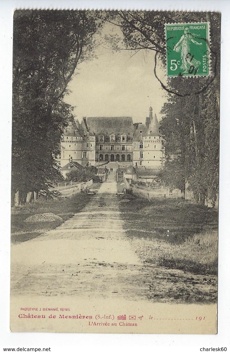 CPA - 76 - Château De Mesnières  - Mesnières En Bray - Château - Arrivée Au Château - Entrée - Mesnières-en-Bray