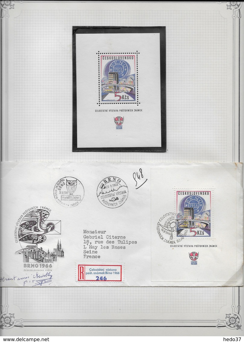 Tchécoslovaquie - Collection Spécialisée Enveloppes & Timbres - 60 Scans - Collections, Lots & Series