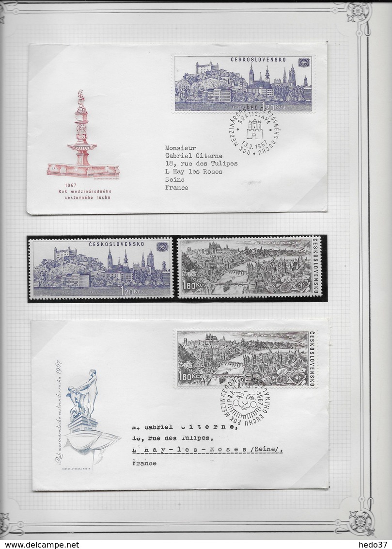 Tchécoslovaquie - Collection spécialisée enveloppes & timbres - 60 scans