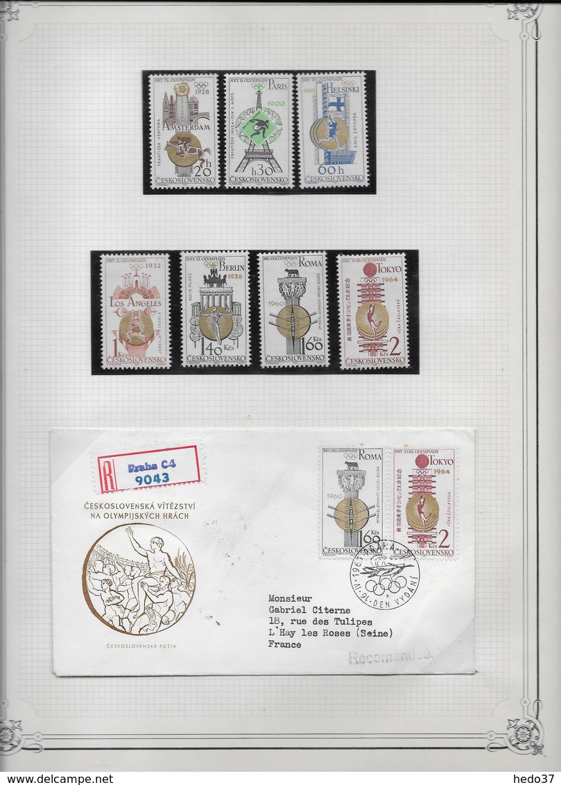 Tchécoslovaquie - Collection spécialisée enveloppes & timbres - 60 scans