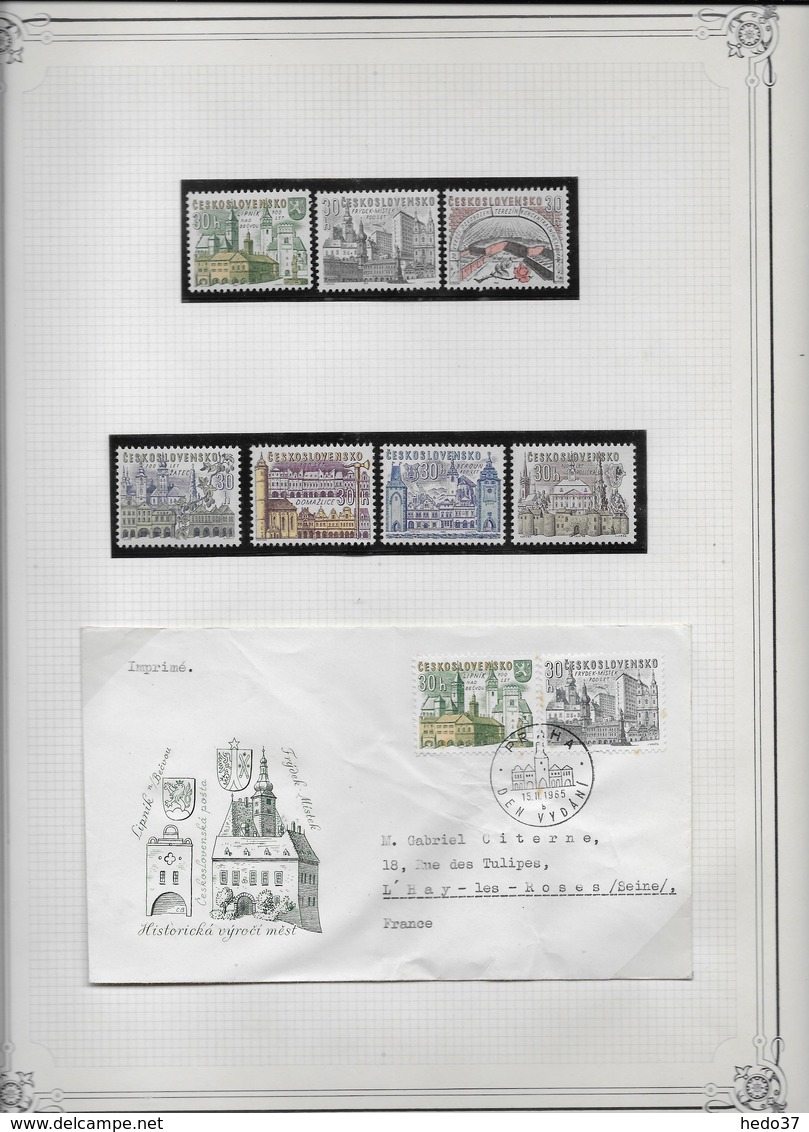 Tchécoslovaquie - Collection spécialisée enveloppes & timbres - 60 scans