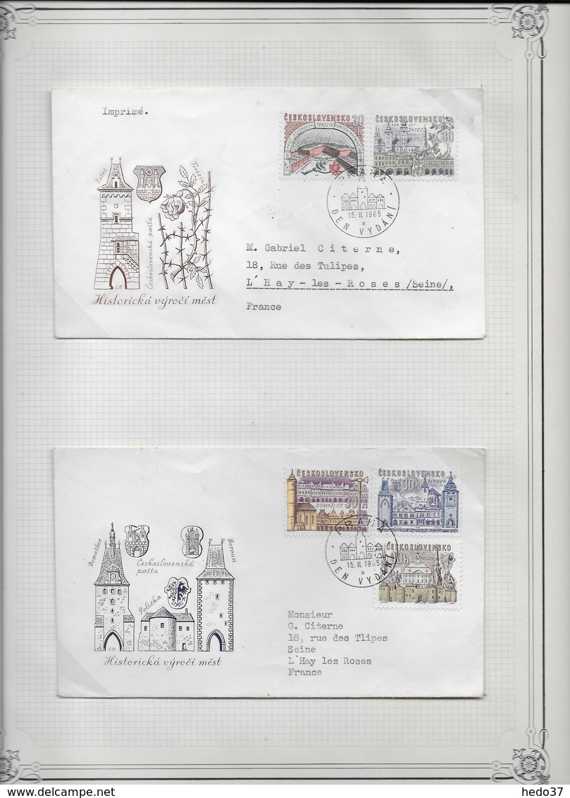 Tchécoslovaquie - Collection spécialisée enveloppes & timbres - 60 scans