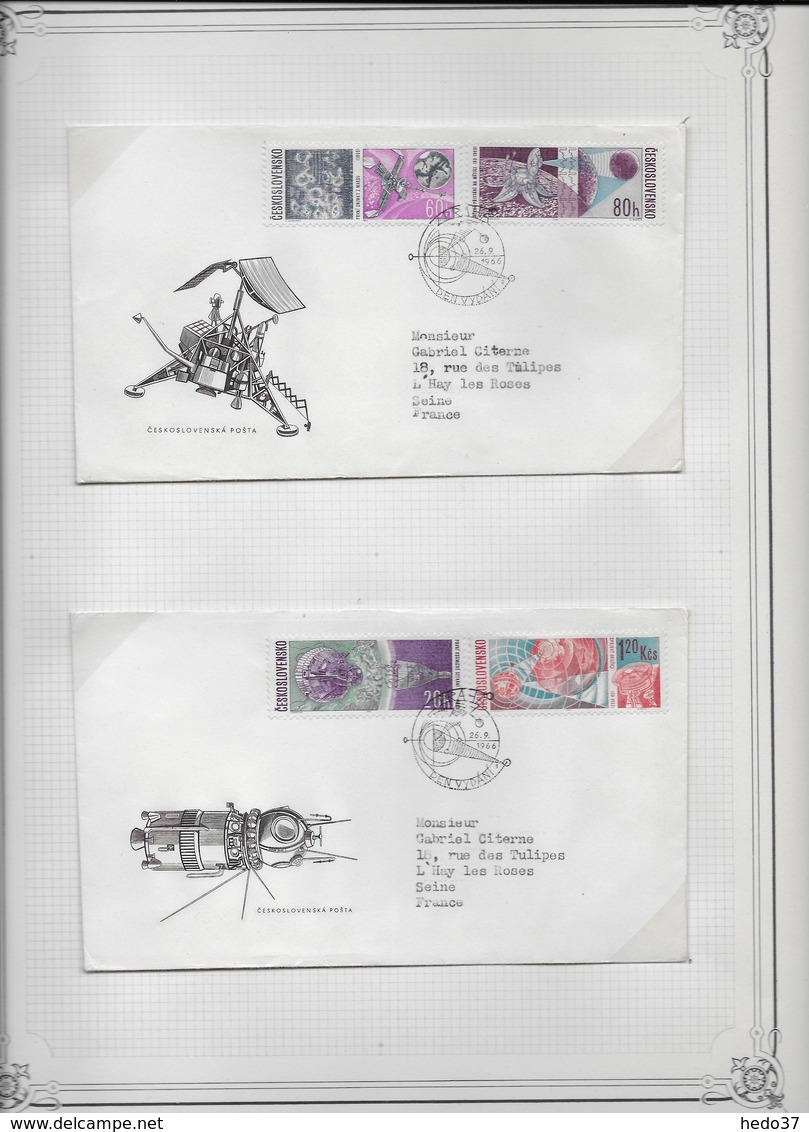 Tchécoslovaquie - Collection spécialisée enveloppes & timbres - 60 scans