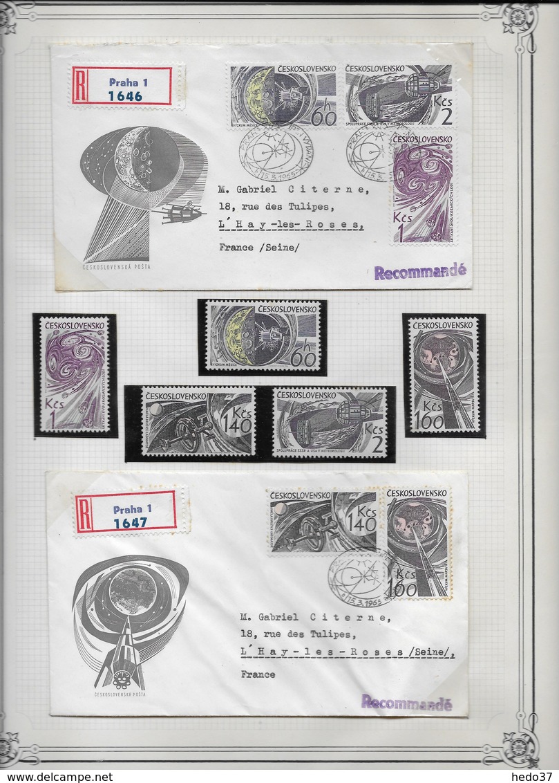 Tchécoslovaquie - Collection spécialisée enveloppes & timbres - 60 scans