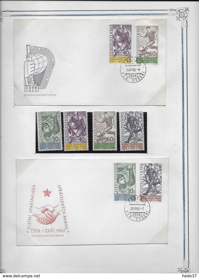 Tchécoslovaquie - Collection spécialisée enveloppes & timbres - 60 scans