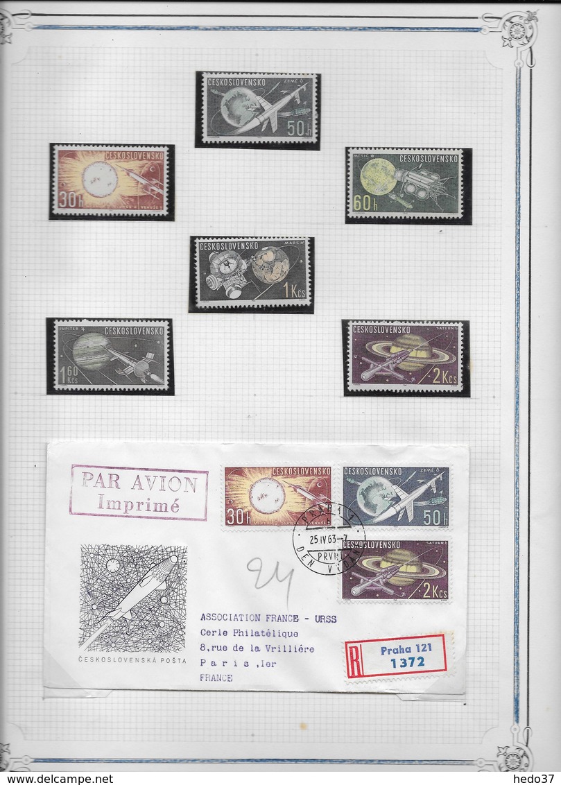 Tchécoslovaquie - Collection spécialisée enveloppes & timbres - 60 scans