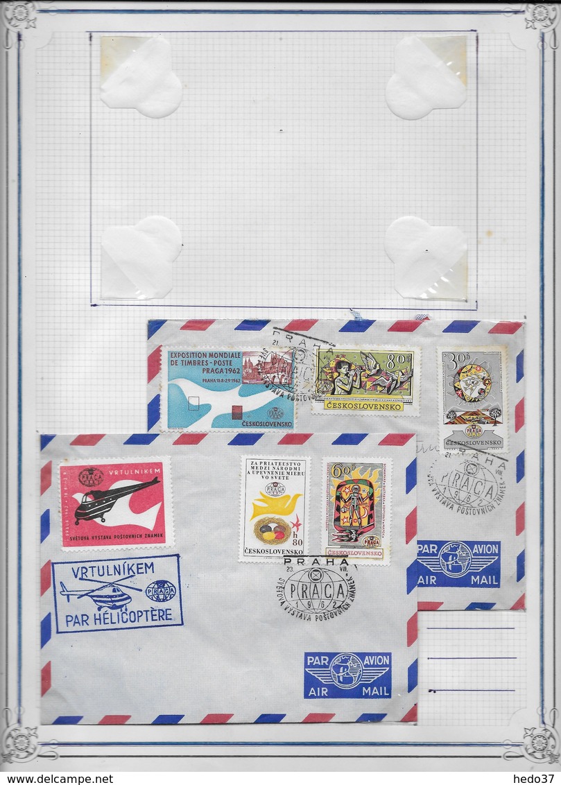 Tchécoslovaquie - Collection spécialisée enveloppes & timbres - 60 scans