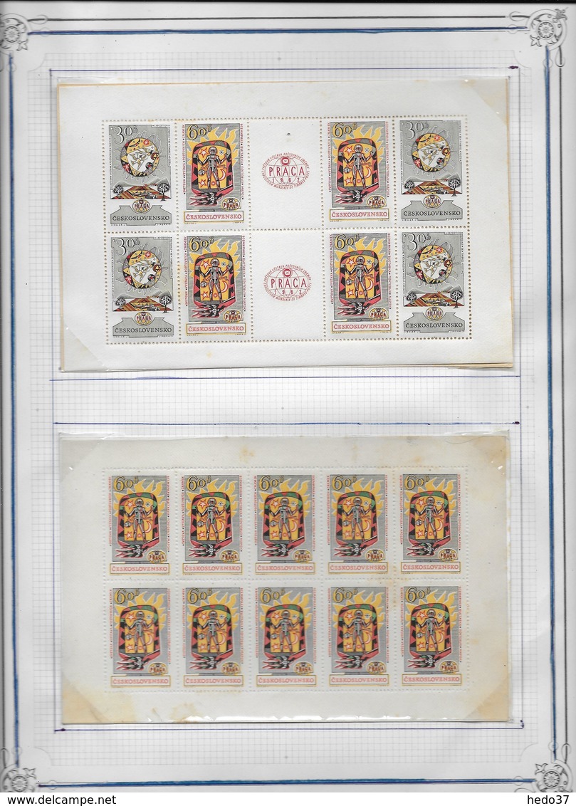 Tchécoslovaquie - Collection spécialisée enveloppes & timbres - 60 scans