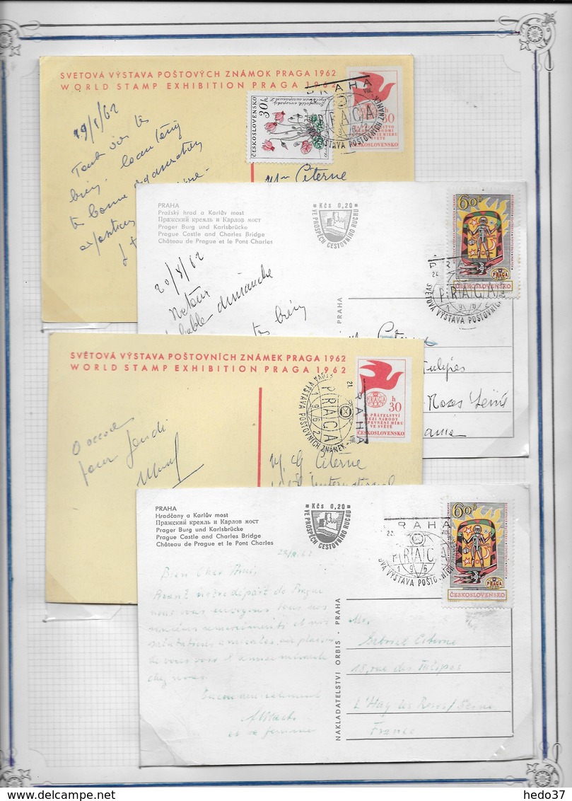 Tchécoslovaquie - Collection spécialisée enveloppes & timbres - 60 scans