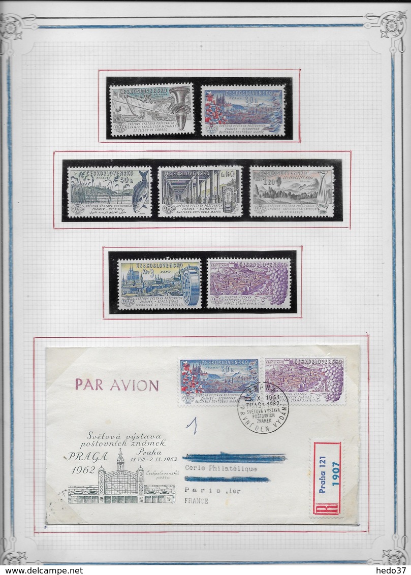 Tchécoslovaquie - Collection spécialisée enveloppes & timbres - 60 scans