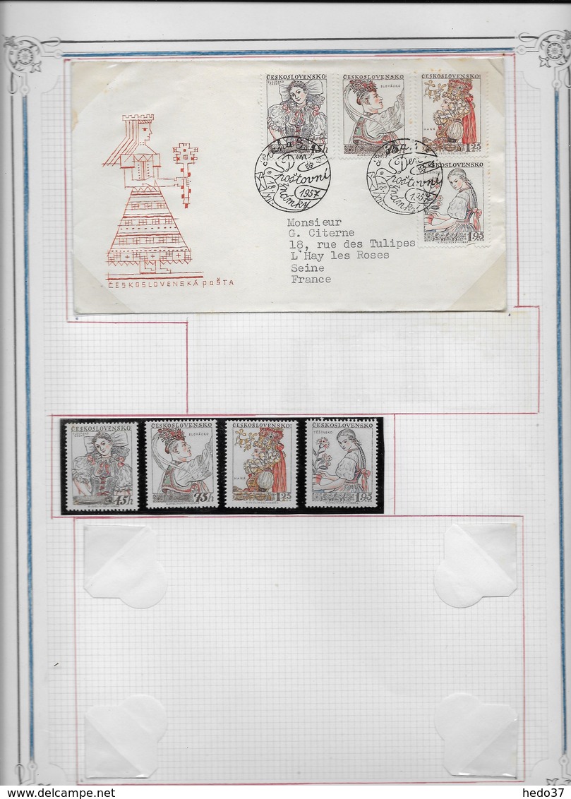 Tchécoslovaquie - Collection spécialisée enveloppes & timbres - 60 scans