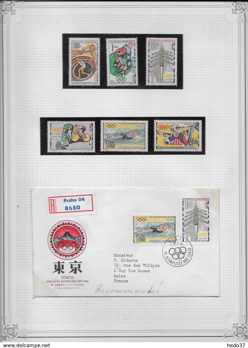 Tchécoslovaquie - Collection spécialisée enveloppes & timbres - 60 scans