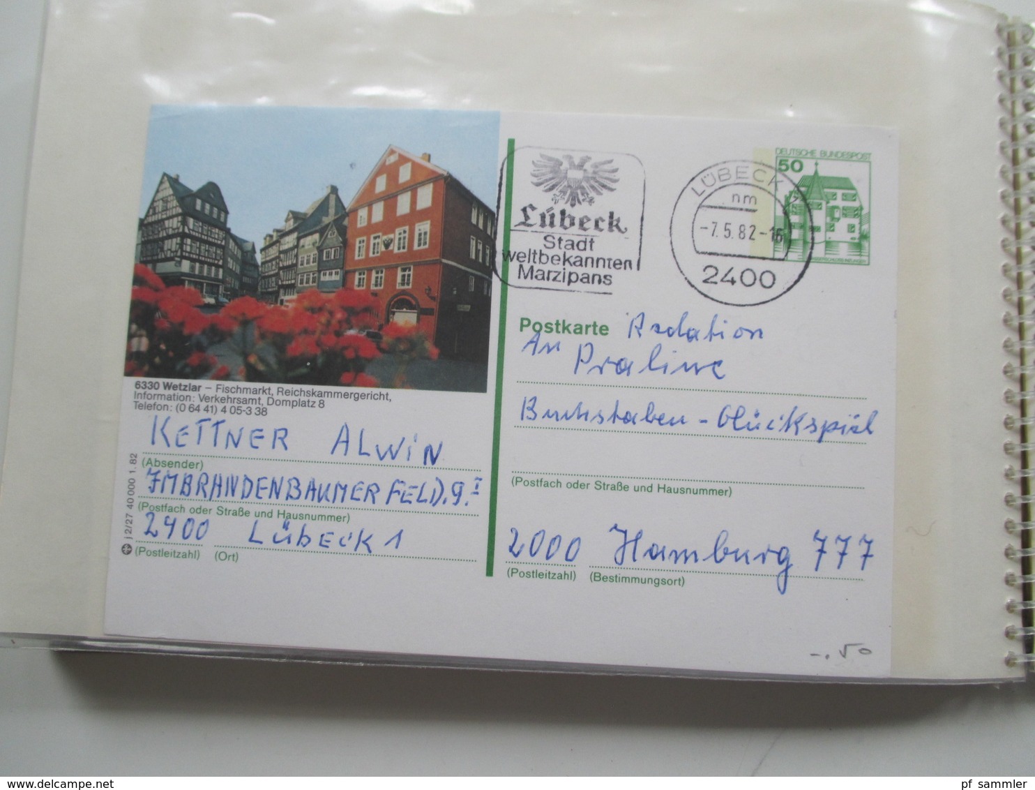 BRD / Berlin Belegeposten in 2 Alben 90 Belege / GA / Paketkarten. 22 Nachnahmekarten mit Zurück Vermerk! 1950 - 90er