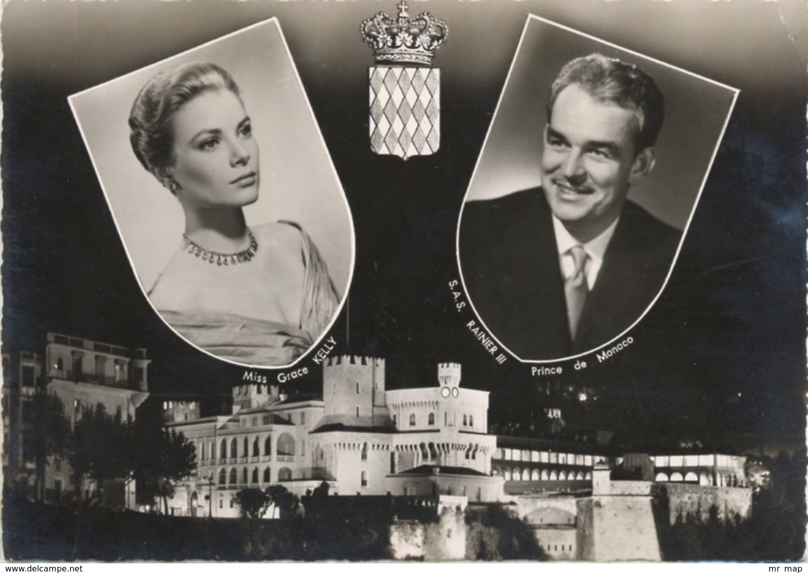 325 - 1956 Prince De Monaco Ranieri III Miss Grace Kelly  - TRAVELLED - Case Reali