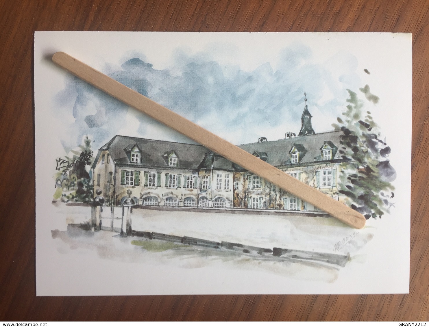 GENAPPE  «BOUSVAL CHÂTEAU  »Panorama,Reproduction Aquarelle R.DUBOIS 94   (Édit  U.S BOUSVAL VOLLEY - BALL ) - Genappe