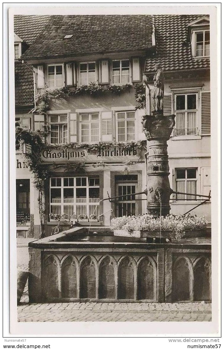 CPSM GERNSBACH - Gasthaus Zum Rückkorb A. Markt - Bes. : Johann Herzogenrath - Gernsbach