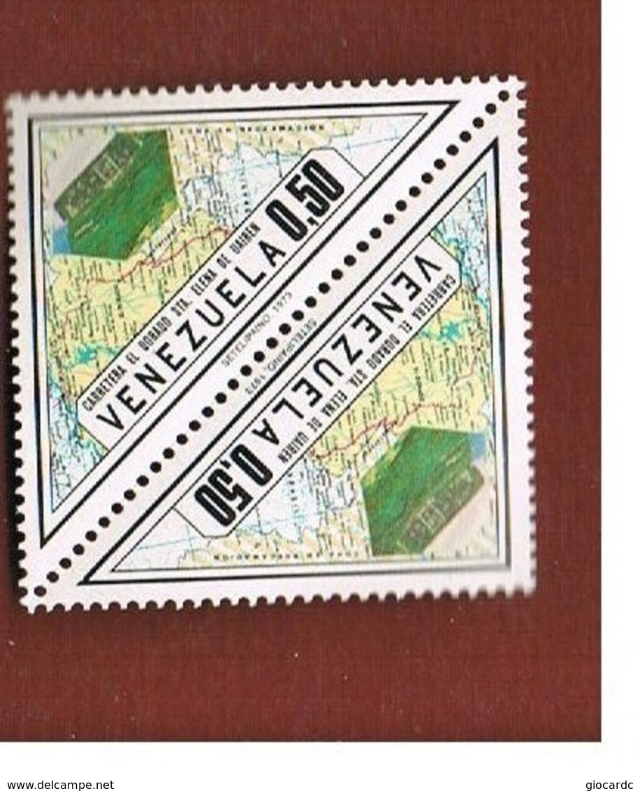 VENEZUELA  - SG 2235   -  1973 GOLDEN HIGHWAY (2 STAMPS TETE-BECHE)       -  MINT** - Venezuela