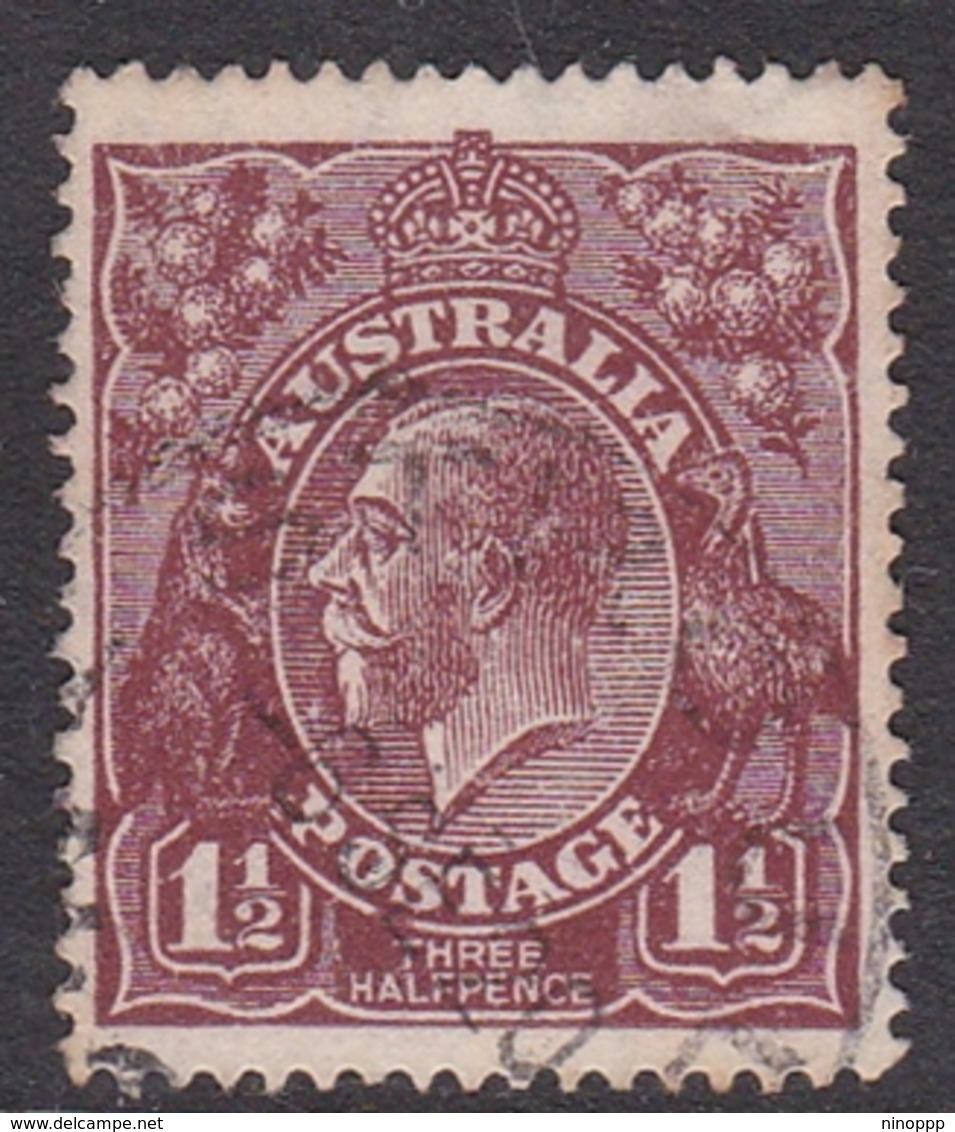 Australia SG 55 1919 King George V,three Half Penny Red Brown, Large Multiple Watermark, Used - Gebruikt