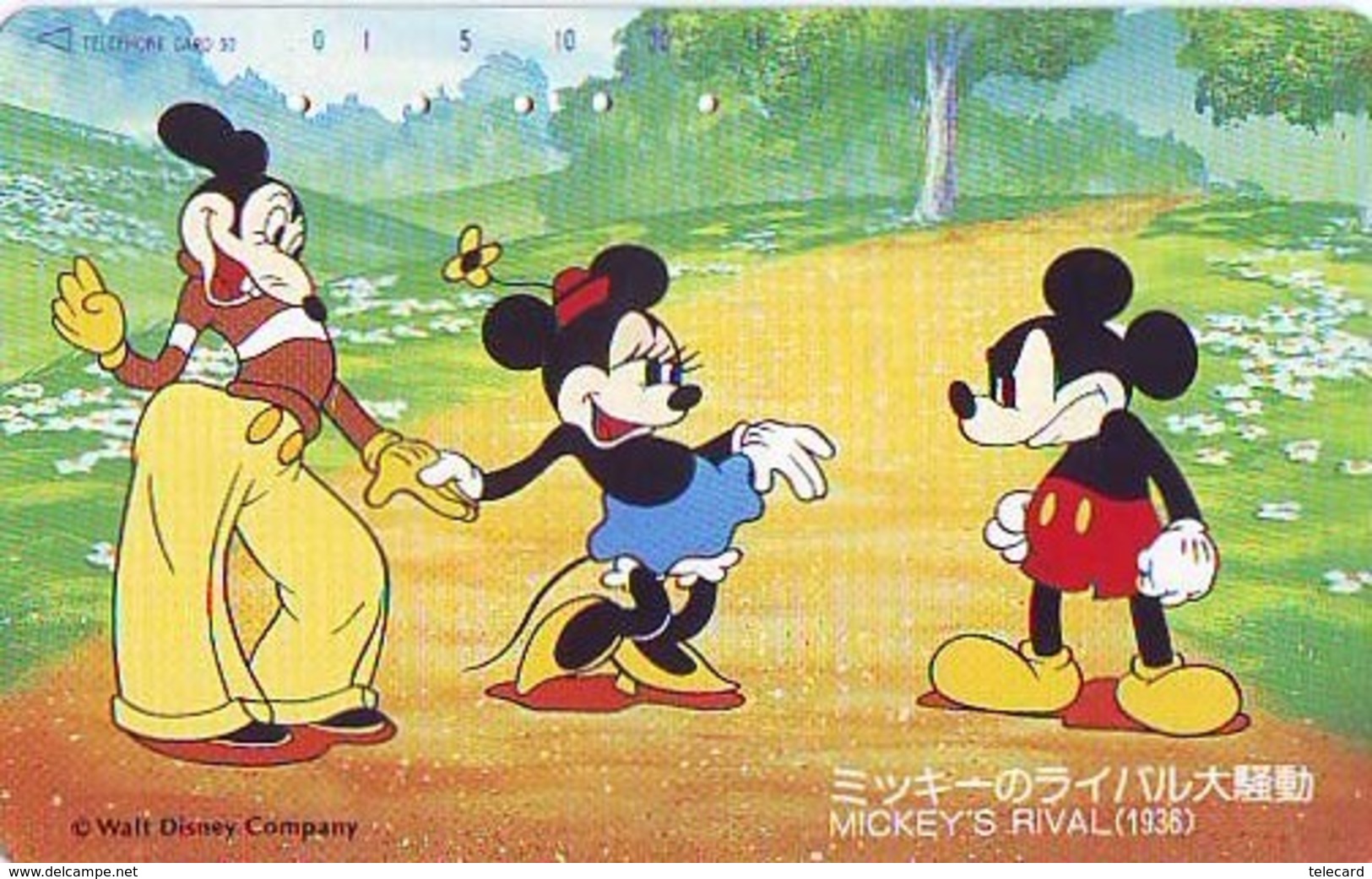 Télécarte Japon 110-128223 - DISNEY - Série Film 3/3 - MICKEY'S RIVAL  (6393) Japan Phonecard Telefonkarte - Disney