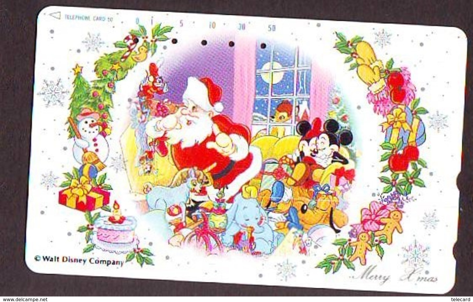 Télécarte Japon * 110-133762 * DISNEY Disneyland (6396) NOEL * CHRISTMAS Japan Phonecard - Disney