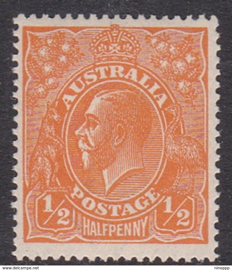 Australia SG 56 1923 King George V,half Penny Orange, Single Watermark, Invented, Mint Never Hinged - Mint Stamps