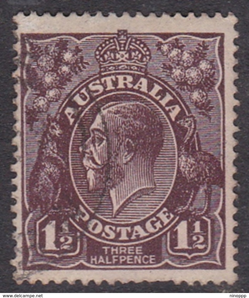 Australia SG 58 1918 King George V,Three Half Penny Black Brown,Single Watermark, Used - Used Stamps