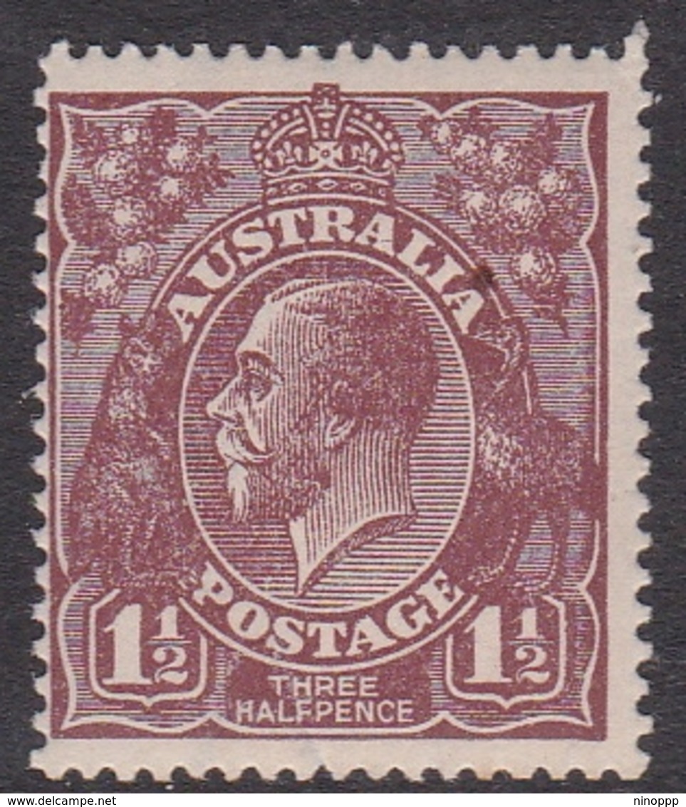 Australia SG 59 1919 King George V,Three Half Penny,deep Red Brown,Single Watermark, Mint Never Hinged,gum Intrusion - Mint Stamps