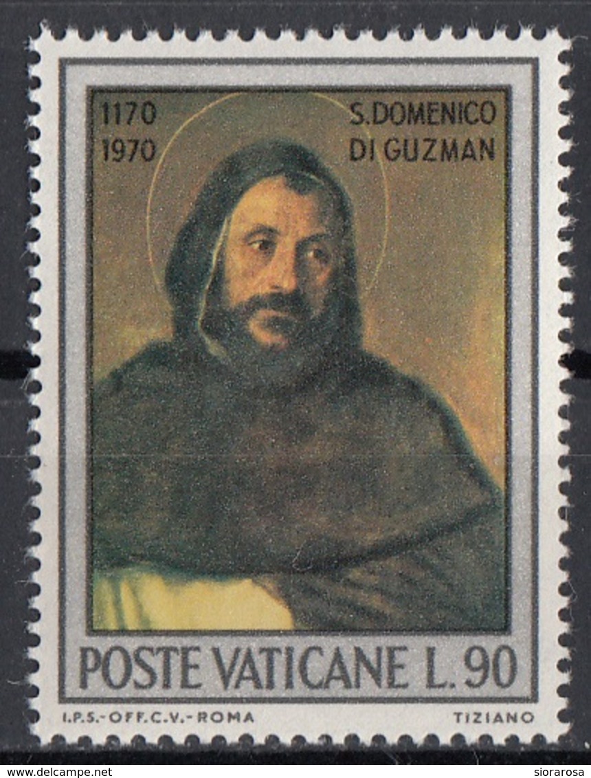 Vaticano 1971 Blf. 511 "S. Domenico Guzman" Quadro Dipinto  Ritratto Tiziano Vecellio Titian Paintings MNH - Religious