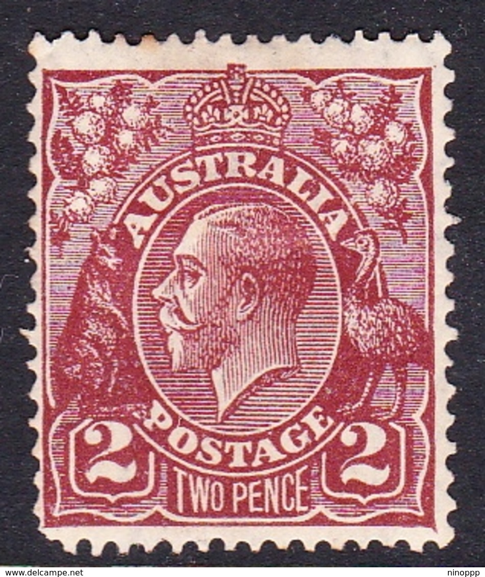 Australia SG 78 1924 King George V,2d Red Brown,Single Watermark, Mint Hinged, Short Perf - Neufs