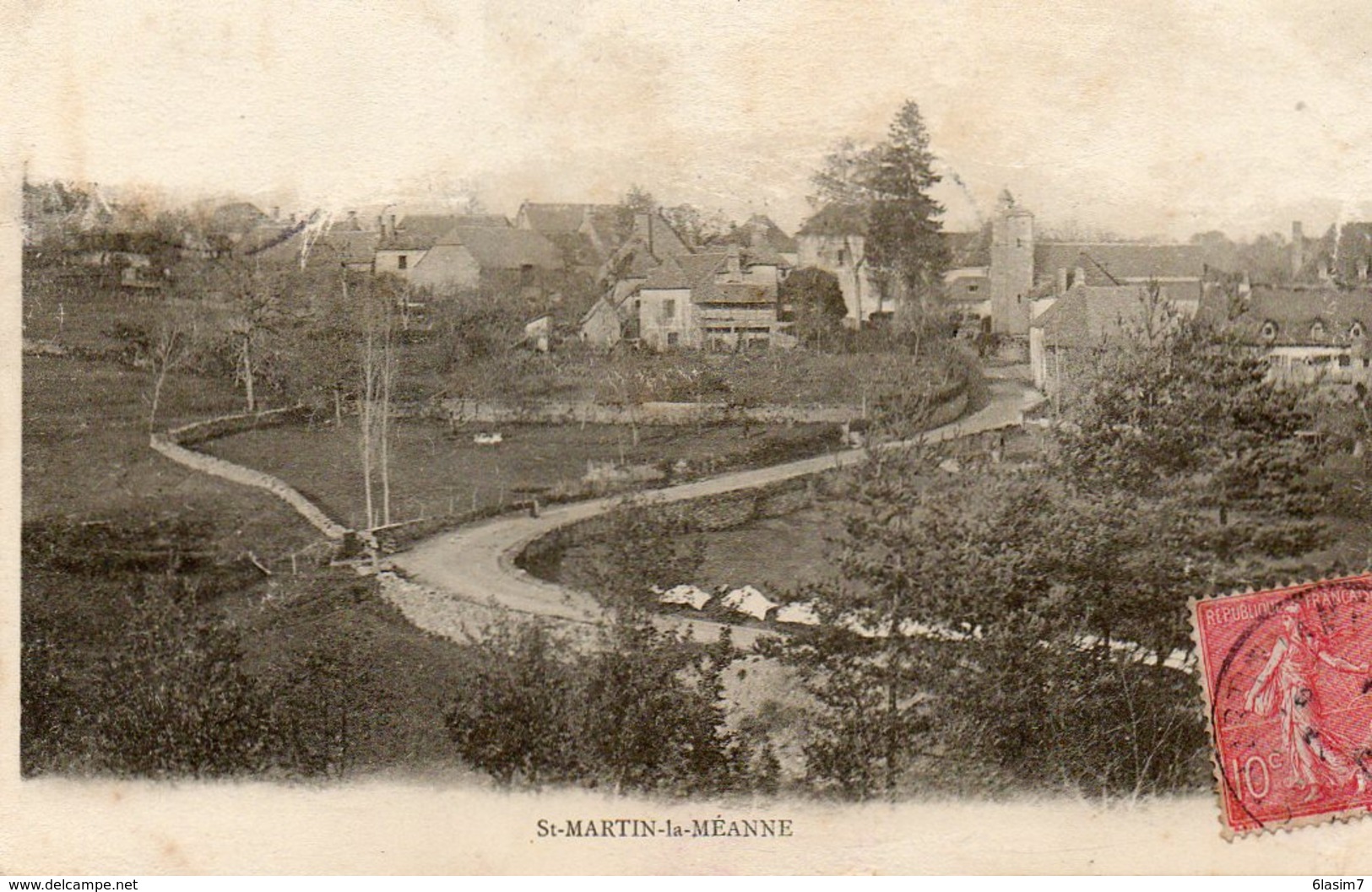 CPA - SAINT-MARTIN-la-MEANNE (19) - Aspect De L'entrée Du Bourg En 1907 - Autres & Non Classés